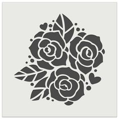 the crafter's workshop stencil is designed to look like a bouquet of roses