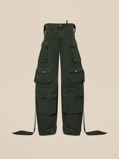 THE ATTICO アイビーグリーン ロングパンツ Olive Straight Leg Pants With Side Pockets, Olive Straight Pants With Belt Loops, Olive High-waisted Bottoms With Pockets, Green Wide Leg Cargo Jeans For Workwear, Green Wide Leg Parachute Pants With Patch Pockets, Green Wide Leg Jeans With Belt Loops, Green Full-length Cargo Jeans With Patch Pockets, Green Utility Jeans With Belt Loops, Green High-waisted Utility Cargo Pants