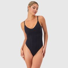 A sexy design that always brings the heat, this soft and seamless lace bodysuit is crafted with high-stretch fabric for a flexible fit you’ll love. The classic V-neck bodysuit features adjustable, convertible straps and wireless 2-ply cups for support and modesty. Detailed with a thong back, it is ideal for effortless layering. Whether worn solo or paired under your favorite jacket, its smooth finish guarantees a flawless look. Maidenform M: Because you deserve intimates as confident as you are. Elegant High Stretch Bodysuit With Built-in Bra, Solid Nylon Bodysuit With Built-in Bra, High Cut Nylon Bodysuit With Built-in Bra, Elegant High Stretch Leotard With Built-in Bra, High Stretch One-piece Bodysuit With Lined Body, Shapewear Bodysuit With Seamless Construction, One-piece Second-skin Bodysuit With Built-in Bra, Shapewear Bodysuit With High-cut Leg And Lined Body, Shapewear Bodysuit With High-cut Leg