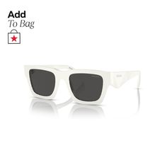 in stock Modern Optic White Sunglasses With Tinted Lenses, Modern Square Frame Optic White Sunglasses, Modern Optic White Square Frame Sunglasses, Designer White Polarized Sunglasses, Designer White Sunglasses With Polarized Lenses, Designer Optic White Sunglasses With Gradient Lenses, Classic Optic White Sunglasses With Uv Protection, Optic White Sunglasses With Polarized Square Frame, Classic Optic White Sunglasses With Uva Protection