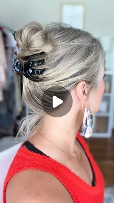 2022 Short Hair, Short Hair Updo Tutorial, Short Hair Up, Short Hair Bun, Easy Hair Updos, Peinados Recogidos, Clip Hairstyles, Hairdos For Short Hair, Peinados Fáciles Para Cabello Corto