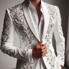 Royal Suits For Men, Groom Dress Men, Wedding Dresses Men Indian, Embroidered Blazer, Tailored Fashion, High Fashion Men, Elegant Ball Gowns, Latest Bridal Dresses, Fancy Wedding Dresses