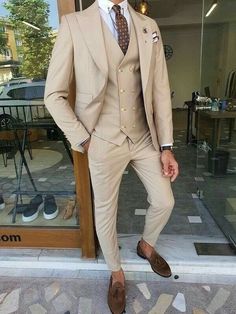 "Discover timeless charm with our custom Linen Cream Three Piece Wedding Suit, complete with a classic notch lapel. Top-selling Linen wedding suits for Men. Grasp the opportunity to make a lasting impression, express your distinct style, and radiate as the embodiment of elegance in this stylish linen cream suit. Material: 65% Viscose, 20% Polyester, 15% Other mixture Closure type: Buttons Suit Style: Notch Lapel Primary Color: Linen Cream Care Instructions: Dry Clean Only Introducing our \"Linen Beige Suits For Men, Mens Suit For Wedding, Beige Suits Wedding, Tan Suit Wedding, Tuxedo Wedding Suit, Ivory Suit, Suit For Wedding, Groom Suits, Cream Suit