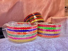 Colorful Bangle Set 2 - Etsy Handmade Bangle For Festive Occasions, Bohemian Bangle For Festive Celebration, Festive Bohemian Bangle For Celebration, Bohemian Stackable Bangle For Party, Stackable Bohemian Bangle For Party, Multicolor Stackable Beaded Bracelets For Party, Handmade Bohemian Bangle For Celebration, Handmade Bollywood Bangle For Celebration, Bohemian Handmade Bangle For Celebration