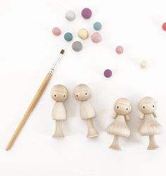 These all natural dolls are a beautiful addition to our handmade collection of wooden toys. Each doll consists of two elements that are held together with tiny magnets designed be mixed and matched. Paint and color them to your liking or leave to feature it's natural coloring. Each set comes in a house-shaped boxes that can be individually customized with beautiful interior backgrounds. 3" tallIncludes 2 dollsRecommended ages 5+Handmade in AustriaEuropean Hornbeam and Beechwood CE certified and Dolly Pegs, Studying Tips, Natural Girls, Resort Accessories, Girls Doll, Pin Doll, Favorite Paint, Doll Set, Wooden Dollhouse