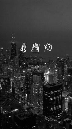 black and white photograph of city skyline at night with the word july to go written over it