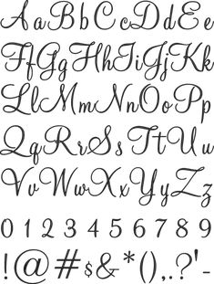 the upper and lower letters are handwritten in cursive writing with black ink