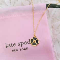 New Kate Spade Spades & Studs Enamel Mini Pendant Necklace O0ru3241 $69 Details Plated Metal Gold Polished Finish Enamel Weight: 3.85 G Lobster Claw Closure Total Chain Length: 17"+3" Pendant Drop: 0.47"*0.47"*0.06" Dust Bag Included Imported Style # O0ru3241 Kate Spade Elegant Black Jewelry, Elegant Black Kate Spade Jewelry, Luxury Black Jewelry For Workwear, Chic Black Jewelry For Work, Chic Black Jewelry For Workwear, Black Jewelry For Work, 32 Necklace, Kate Spade Necklace, Elephant Necklace