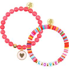 Add a pop of fun and coolness to your look with this unique set! Designed to bring a smile to your face, it's crafted with love from high-quality materials. Each set is ready to gift for any occasion. | Little Miss Zoe | Bracelet Set, Love (Multicolor, One Size) | Maisonette collects the best children’s products from around the world (unlike Zulily, Etsy, The Tot, Farfetch Kids, Childrensalon, Crate and Kids, Kohls, Wayfair, Buy Buy Baby, Nordstroms, Mini Boden, J.Crew Factory, or PotteryBarn Ki Little Miss Bracelets, Set Love, Girl Trends, Swimming Bathing Suits, Boy Accessories, Shop Jewelry, Gift Bundles, Buy Buy, Buy Buy Baby