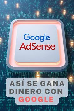 a sign that says google adsense on it and is lit up with lights in the background