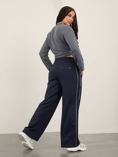 Venice High Rise Track Stripe Wide Leg Pant | Athleta Everyday 4-way Stretch Activewear With Pockets, Versatile Comfort Stretch Pants With Side Pockets, Functional Relaxed Fit Activewear For Work, Athleisure Workwear Bottoms With Pockets, Athleisure Bottoms With Pockets For Work, Versatile Stretch Bottoms With Functional Pockets, Sporty Pants With Hip Pockets For Workwear, Versatile Bottoms With Functional Pockets For Everyday, Stretch Bottoms With Pockets For Travel