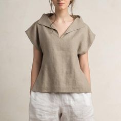 Linen blouse women Linen women's clothing Short sleeve | Etsy Short Sleeve Linen Shirt, Linen Top Women, Linen Shirts Women, Womens Blouses, Vintage Blouse, Plus Size Kleidung, Linnet, Linen Blouse, 가을 패션