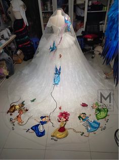 the dress is made to look like disney princesses