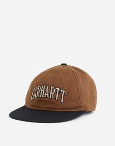 Carhartt has been making tough-as-nails workwear since the railroad days (seriously, the brand launched its signature bib overalls in 1889). Its Work in Progress label reimagines old-school pieces with a modern vibe, like this six-panel baseball cap finished with an embroidered logo.Cotton.Imported.Select stores. Vintage Brown Baseball Cap For Streetwear, Men’s Hat, Men’s Hats, Guys Hats, Carhartt Cap, Carhartt Hat, Mens Hats, Tough As Nails, Carhartt Work In Progress