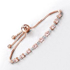 Morganite Bracelet, Natural Morganite Bolo Bracelet in .925 Sterling Silver with 18 Karat Rose Gold Plating, Bridesmaid Gift, Gift For Her This 1.38 carat genuine morganite and white diamond bolo bracelet is a stunning blend of timeless beauty and modern design. The .925 sterling silver setting showcases a beautiful morganite gemstone with a soft, pinkish-peach tone, surrounded by brilliant white diamonds that add a touch of sparkle. The adjustable bolo closure provides a customized fit, ensurin Morganite Bracelet, Morganite Gemstone, Bolo Bracelet, Aquamarine Jewelry, Silver Gemstone Jewelry, 18k Gold Jewelry, White Diamonds, Morganite, Bridesmaid Gift