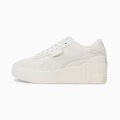 Cali Wedge Tonal Women's Sneakers | PUMA Puma Cali Wedge, Puma Cali Sneakers, Wedge Tennis Shoes, Wedge Trainers, Puma Cali, West Coast Fashion, Puma Cat, Puma Logo, High Wedges