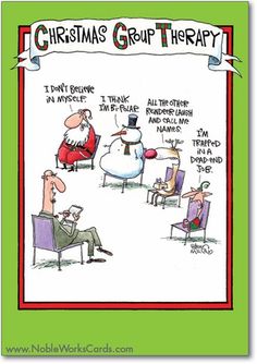 the christmas group therapy cartoon is shown