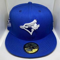 the toronto blue sox new era 59fifty fitted - back hat is on display