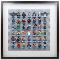 lego batman minifigure display in black frame