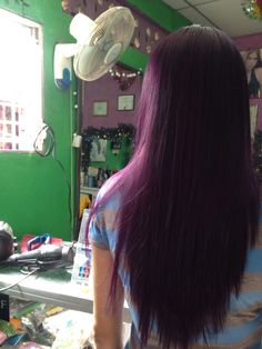 Manic Panic Deadly Nightshade, Dark Color Hair, Violet Brown Hair, Pelo Color Borgoña, Plum Hair, Violet Hair