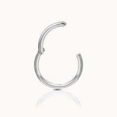 Classic Clicker 8mm Titanium Hinged Nap Huggie Hoop Earring No need to take off by Doviana Silver Internally Threaded Huggie Septum Ring, Modern Silver Internally Threaded Huggie Earrings, Modern Small Hoop Internally Threaded Cartilage Earrings, Silver Huggie Septum Ring For Everyday, Modern Silver Internally Threaded Septum Ring, Nickel-free Small Hoop Piercings In Modern Style, Nickel-free Small Hoop Piercings, Modern Nickel-free Small Hoop Piercings, Internally Threaded Small Hoop Septum Ring In White Gold