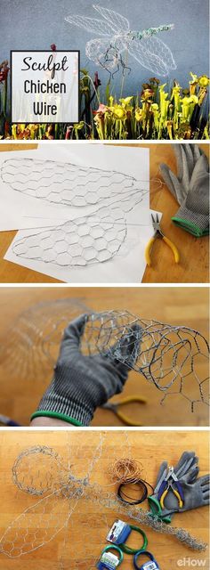 the process for making wire art is shown