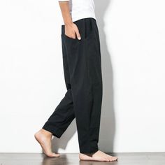 Material: Polyester, Cotton • Length: Full Length • Style: Casual, Flat, Wide Leg Pants • Decoration: None • Type: Full Length, Broadcloth, Loose, Mid, Drawstring Linen Pants Style, Harem Pants Hip Hop, Harem Pants Men, Mens Linen Pants, Cotton Linen Pants, Loose Trousers, Drawstring Jogger, Baggy Pants, Baggy Pant