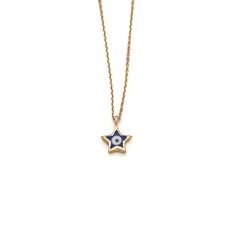 "Tiny Star Necklace 14K Gold, Real Gold Little Charm Stars Necklace, Celestial Star Necklace for Women, Mini Star Jewelry 𝐏𝐑𝐎𝐃𝐔𝐂𝐓 𝐃𝐄𝐓𝐀𝐈𝐋𝐒 Made in 14K gold. Kt: k14 Width: 0.7 cm - 0.28\" Length: 42 cm - 16.5\" Stones: zircon Weight: 1.2 - 1.4 gr ✦ Handmade in Greece 𝐒𝐇𝐈𝐏𝐏𝐈𝐍𝐆 *We ship worldwide by DHL Express! Free Shipping for orders over 100€! *Europe Transit Time : 1-2 working days / All other countries Transit Time: 2-5 working days * We process packages between 1-3 busi Yellow Gold Star Of David Necklace, Celestial Star Of David Necklace With Star Charm, Celestial Star-shaped Yellow Gold Necklace, Celestial Star Yellow Gold Necklace, Celestial Yellow Gold Star Necklace, 14k Gold Star Charm Necklaces, Tiny Star Necklace, Stars Necklace, Eye Symbol