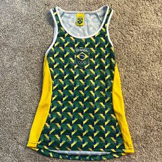 Purchased In Brazil At The 2016 Olympics Nwot Size Xs All Sales Final Brazil Tank, Brazil Tank Top, Green Yellow, Brazil, Womens Tops, Tank Tops, Yellow, Women Shopping, Green