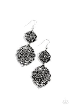 five-dollar-jewelry-floral-favorite-white-earrings-paparazzi-accessories Jewelry Giveaway, Jewelry Catalog, Flowers Bloom, Silver Frames, Floral Accessories, Paparazzi Accessories, Paparazzi Jewelry, White Earrings, Silver Filigree