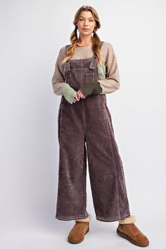 Step into comfort and style with our Wide Open Spaces Corduroy Overalls. The washed corduroy fabrication provides a unique texture, while the adjustable button straps and front kangaroo pocket add functionality. With a wide leg and oversized silhouette, these overalls give a relaxed and loose fit, perfect for any adventure. (Small measurements: length - 36.5") Wide Open Spaces, Corduroy Overalls, Concept Board, Open Spaces, Oversized Silhouette, British Indian, Open Space, Kangaroo Pocket, Mocha