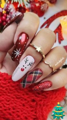 Festive Nail Designs, Festive Nail Art, Classic Nails