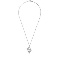 Metal: 14K White Gold Gemstones: 0.30 Cts. Diamond Dancing Diamond, Diamond Pendant, Dancing, Silver Necklace, White Gold, Pendant Necklace, Gemstones, Chain, Pendant