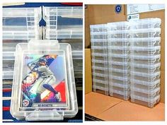 plastic storage bins for baseball cards and other items