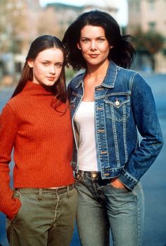 two young women standing next to each other