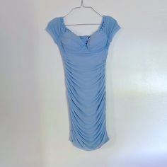 Size Small Light Blue Mini Dress Materials Are Nylon, Spandex And The Lining Is Polyester Brand Is Windsor Brand New With Tag Originally $42.90 Off The Shoulder Dress Built In Bra Padding Ruched Bodycon Dress Great For Homecoming Or For Any Party Fitted Light Blue Midi Mini Dress, Light Blue Fitted Midi Mini Dress, Light Blue Ruched Knee-length Mini Dress, Light Blue Bodycon Knee-length Mini Dress, Light Blue Mini Length Bodycon Dress For Date Night, Light Blue Ruched Midi Dress For Evening, Light Blue Ruched Midi Evening Dress, Light Blue Mini Bodycon Dress For Date Night, Elegant Light Blue Mini Bodycon Dress