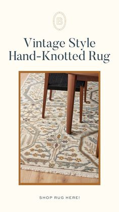 Add timeless charm to your home with a vintage-style hand-knotted rug. Crafted with intricate patterns and rich textures, these rugs bring warmth, color, and character to any room. Whether placed in a living room, bedroom, or entryway, a hand-knotted rug is a perfect blend of craftsmanship and style. #VintageRug #HandKnotted #Home #Decor #Interior #Rug #HomeInspo Knotted Rug, Rich Textures, Intricate Patterns, Rug Shopping, Old Houses