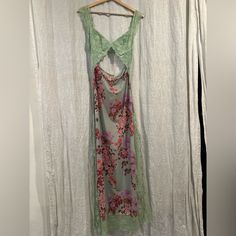 Sage Combo New Without Tags, Never Worn Smoke Free / Cat Free / Hypoallergenic Doodle Free Cats, Maxi Slip Dress, Free Cat, Free People Dresses, Free People Dress, Green And Purple, Slip Dress, Free People, Maxi Dress