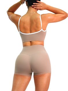 Description: This trendy design is not just stylish, but also offers superior support for all your activities. Stay comfortable and confident with this must-have sports bra. All of our sports bras are made out of high quality nylon and are well-padded to provide amazing comfort, coverage & support. Sizing: True to size Color: Stone Fabric: Active Fit Seamless Beige Sports Bra With Built-in Bra, Beige Sporty Activewear With Built-in Bra, Beige Stretch Athleisure Sports Bra, Beige Stretch Sports Bra, Sporty Seamless Bra For Gym, Compressive Seamless Beige Activewear, Sporty Medium Support Sports Bra For Light Sports, Compressive Beige Seamless Activewear, Compression Sports Bra With Seamless Construction For Light Sports