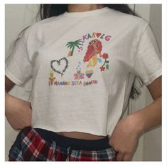 Cute Cotton Cropped Shirt, Cute Cropped Shirt For Summer, Cute Graphic Print Cropped Shirt, Cute Cropped Shirt With Graphic Print, Y2k Cropped Shirt For Summer, Y2k Style Cropped Shirt For Summer, Cute Summer Cropped Shirt, Cute Cropped T-shirt For Streetwear, 90s Inspired Cotton Crop Top