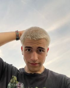 Bleach Blonde Buzzcut Men, Platinum Blonde Hair Buzzcut, Bleached Buzzcut Men Aesthetic, Miguel Fersou Blonde, Buzz Cut Blonde Men, Miguel Fersou Buzz Cut, Blonde Buzz Cut Men, Men Blonde Hair Dyed, Platinum Blonde Buzzcut