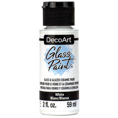 decoart glass paint 2oz white