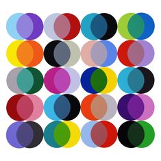 an image of colorful circles on white paper