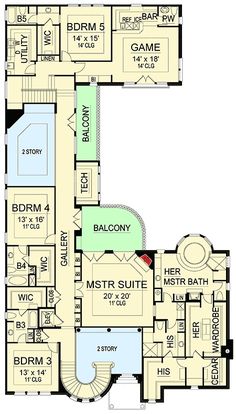 the floor plan for this luxury home