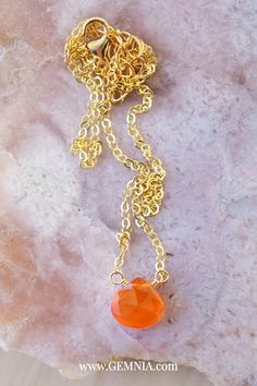 Show off your boho-chic style with our handmade Carnelian Necklace! Carnelian is the orange variety of Chalcedony, a quartz. It has been traditionally worn to enhance passion, love, and desire. It's also believed to promote confidence, prosperity, and bring about good luck. Carnelian is a high energy stone that's said to aid in fertility, improve circulation, and relief from depression. We handcraft each necklace to order with your choice of Sterling Silver or Gold Filled. Shop the link! Handmade Gemstone Jewelry, Orange Carnelian, Carnelian Necklace, Gemstone Jewelry Handmade, High Energy, Boho Chic Fashion, Necklace Handmade, Crystals And Gemstones, Orange Red