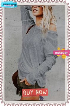 White Casual Solid Long Sleeve T-shirt Soft-washed Long Sleeve Tops For Summer, Soft-washed Long Sleeve Summer Top, Summer Long Sleeve Soft-washed Top, Trendy Long Sleeve Solid Color T-shirt, Casual Gray V-neck Top, Casual Solid Color Long Sleeve Crew Neck Top, Casual Solid Color T-shirt For Fall, Gray Long Sleeve T-shirt For Summer, Gray Long Sleeve Crew Neck Top For Spring