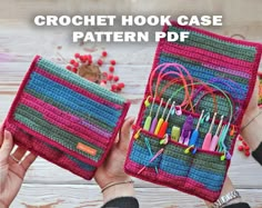 the crochet hook case pattern is shown