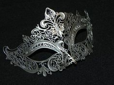 Rhinestone Metallic Masquerade Mask - Silver Halloween Mask Masquerade Mask Silver, Masquerade Gowns, Masquerade Halloween Party, Bird Mask, Tea Rex, Masquerade Wedding, Bird Masks, Mask Masquerade, Halloween Masquerade