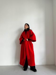 Jersey Red Kimono, Warm Kimono Cape, Natural Jersey, Gift for Girl, Pinterest Vibe, Kimono Urban Robe for Outside - Etsy Red Relaxed Fit Outerwear For Winter, Red Relaxed Fit Winter Outerwear, Red Kimono, Gifts For Girls, Cape, The Outsiders, Gender Neutral, Style Inspiration, Red