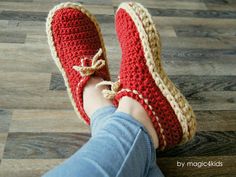 Unisex mocassins Crochet pattern by magic4kids Crochet Slipper Boots, Crocheted Slippers, Boys Loafers, Crochet Slipper Pattern, Irish Crochet Dress, Womens Crochet Patterns, Crochet Booties, Crochet Socks, Slippers Pattern